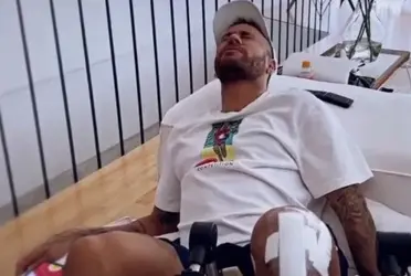 El astro brasilero ya está en el proceso de recuperación de su rodilla