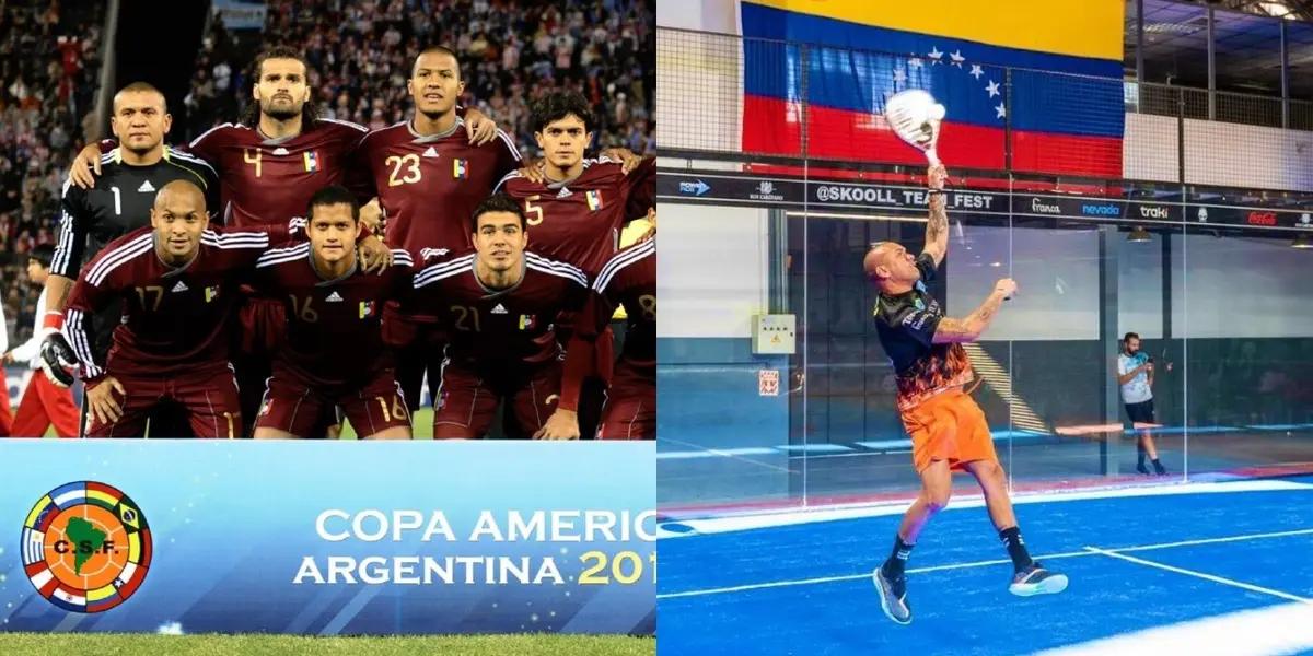 Renny Vega, arquero de Venezuela, que obtuvo el histórico 4.º lugar de la Copa América, hoy es profesional en el Pádel. 