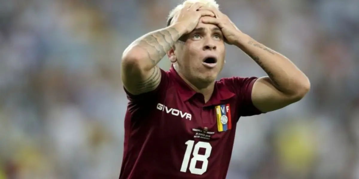 El atacante vinotinto podría perderse los encuentros de eliminatoria