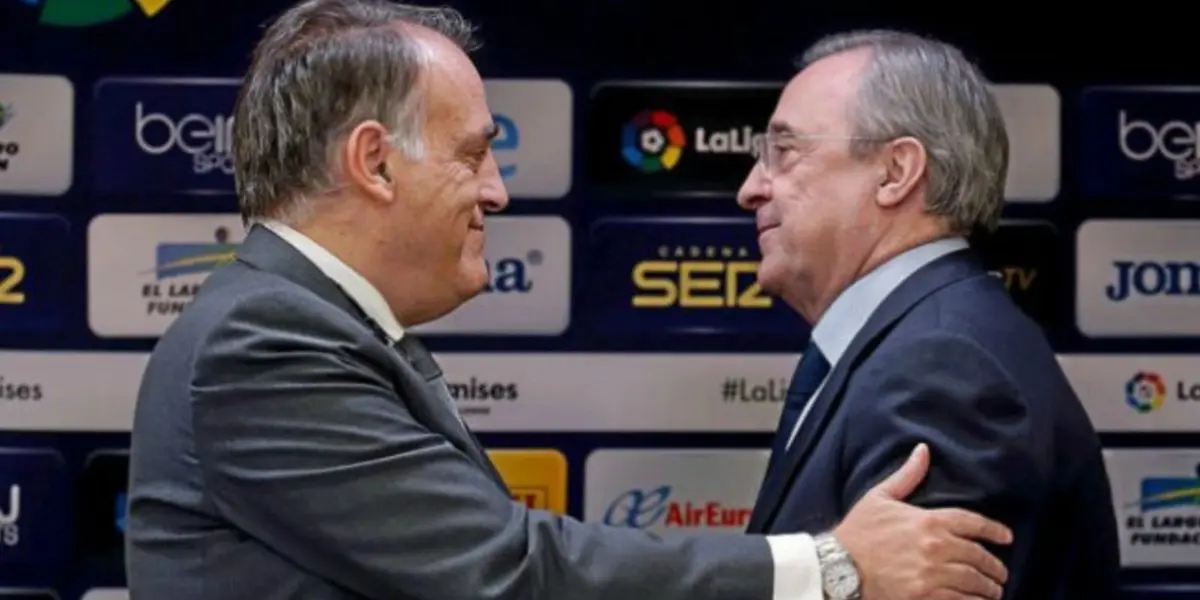 El presidente de la Liga fue duro con el mandatario del Real Madrid