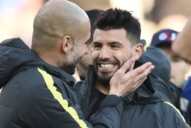 En la previade la final de la Champions League, se cruzaron Agüero y Guardiola