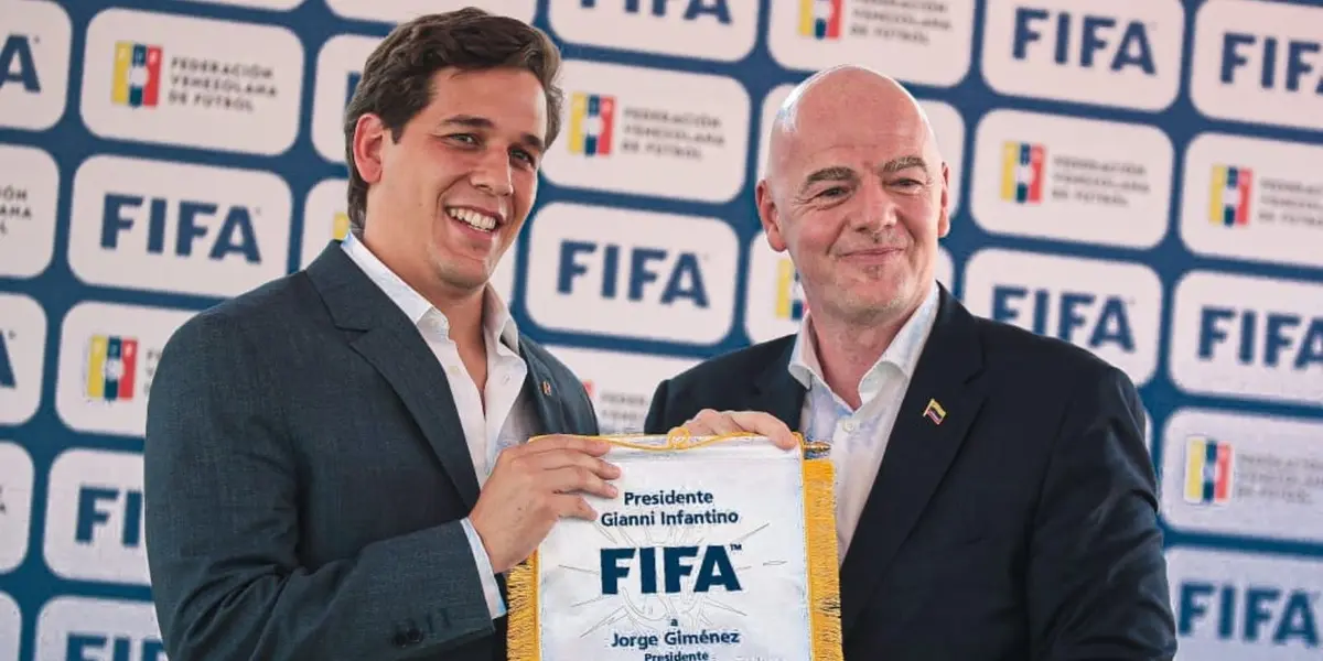 Jorge Giménez, presidente de la FVF, le mando un mensaje a Gianni Infantino para que Venezuela sea sede del Mundial Sub-17.