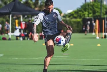 Messi entrenando