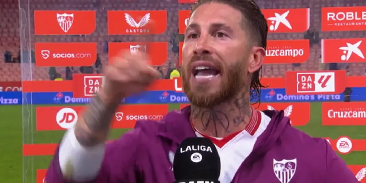 Ramos caliente con los hinchas